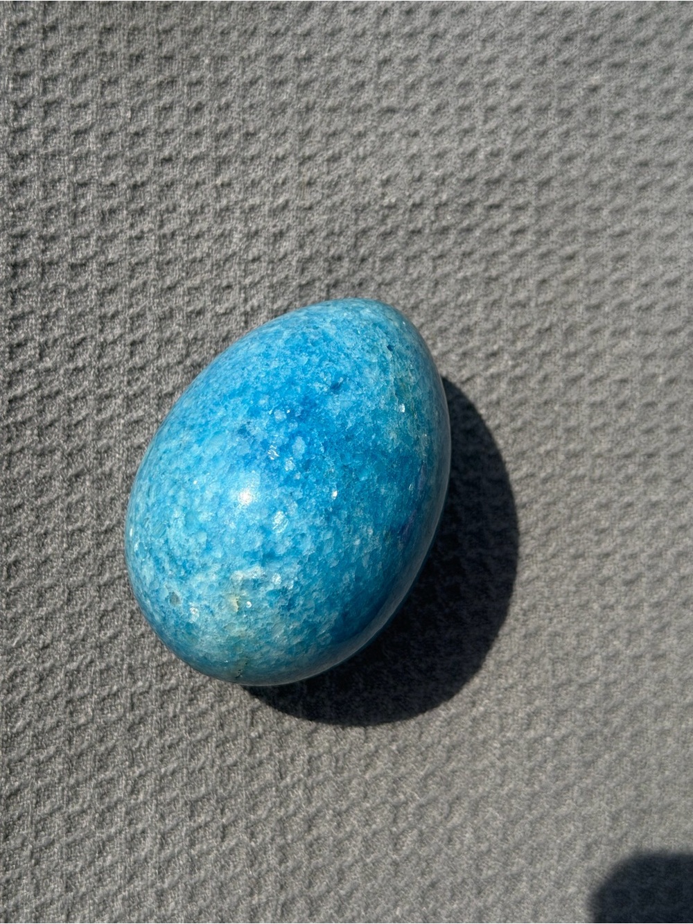 Vintage Blue Stone Egg - Picture 3 of 6